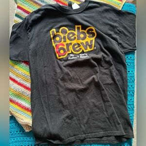 Justin Bieber Tim Hourtons T-shirt Black